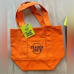 Trader Joe's Orange Canvas Tote Bag